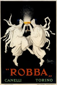 Cartaz publicitário Spumante Robba Canelli, Turim, Itália, 1921
