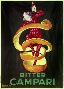 Poster para o aperitivo Campari Amargo. Ilustração de Leonetto Cappiello (1875-1942) 1921 Paris, artes decorativas