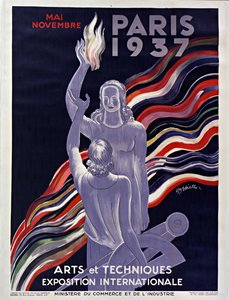 Cartaz da Exposição Internacional de 1937 em Paris, 1937.
