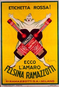 poster para a bebida Amaro (Amer) felsina Ramazzotti de Leonetto Cappiello