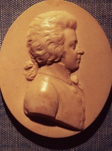 Medalhão de retrato de Wolfgang Amadeus Mozart (1756-91)