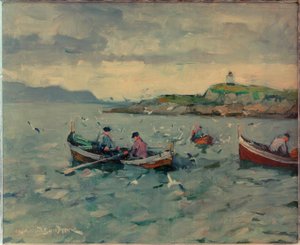 Pescador em Lofoten de Leonhard Sandrock