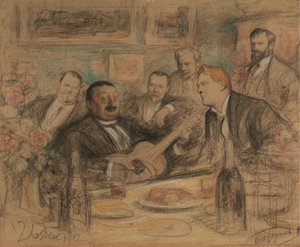 Festa do dia de Konstantin Korovins, 1912 de Leonid Osipovic Pasternak