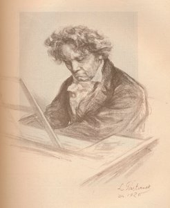 Retrato de Beethoven, 1920 de Leonid Osipovic Pasternak