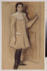 Retrato de uma jovem rapariga de Leonid Osipovic Pasternak