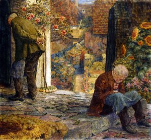 The Poor House in Melk (óleo, tempera e lápis a bordo)