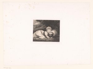 A princesa Sophia Matilda de Gloucester com o seu cãozinho
