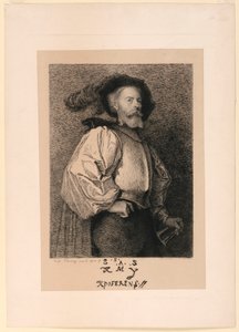 Autorretrato como Cavalier de Leopold Flameng