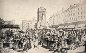O Marché des Innocents, 1915 de Leopold Flameng