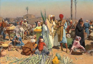 Mercado no Baixo Egito, de Leopold Karl Muller