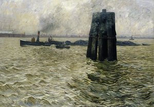 O porto de Hamburgo, 1894