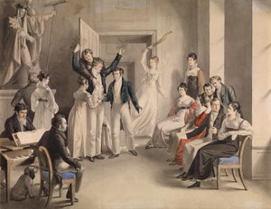 Franz Schubert 1797-1828. Jogo de partido dos Schubertians em Atzenbrugg, 1821
