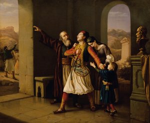 Um guerreiro grego se despede de Leopold Löffler Edler von Radymno