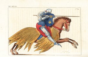 Cavalaria inglesa a carregar com lança