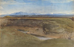 Paisagem perto de Roma, 1867. de Leopold Venus