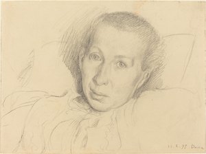 A irmã do artista, Marie von Kalckreuth de Leopold von Kalckreuth