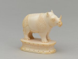 Bispo branco, peça de xadrez, Índia, 1820 cerca de Leopoldo Metlicovich