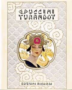 Capa da partitura da ópera Turandot c. 1926 (gravura) de Leopoldo Metlicovitz