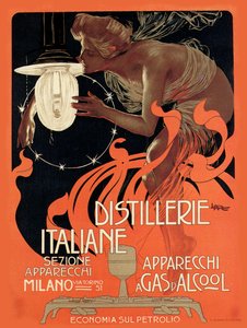 Destilarias italianas, década de 1890.