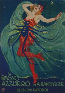 Il Ragno Azzurro A Aranha Azul por Alberto Iginio Randegger, 1916.
