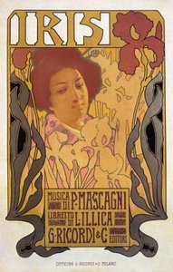 Iris , cartaz de ópera de Pietro Mascagni