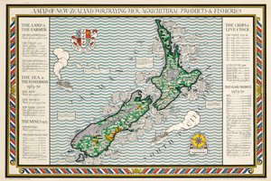 Um mapa da Nova Zelândia