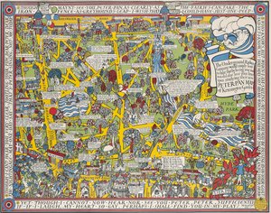 Um mapa Peter Pan de Kensington Gardens