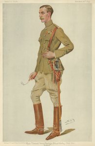 Major Edward James Montagu Stuart-Wortley, Eddie, 26 de outubro de 1899, desenho animado da Vanity Fair de Leslie Matthew Ward