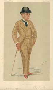 Sr. Hwfa Williams, Sandown Park, 7 de novembro de 1891, desenho animado da Vanity Fair de Leslie Matthew Ward