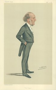 Sr. John Walter, The Times, 10 de setembro de 1881, desenho animado da Vanity Fair de Leslie Matthew Ward