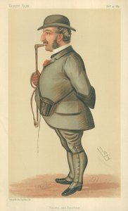 Sr. Leopold de Rothschild, Racing e esportivo, 13 de dezembro de 1884, desenho animado da Vanity Fair de Leslie Matthew Ward