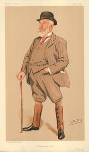 Sr. William Montagu Tharp, Chippenham Park, 21 de junho de 1894, desenho animado da Vanity Fair de Leslie Matthew Ward
