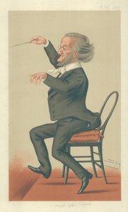 Richard Wagner, Música do Futuro, 19 de maio de 1877, desenho animado da Vanity Fair de Leslie Matthew Ward