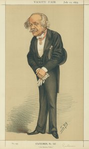 Sir Henry Creswicke Rawlinson, Out Eastern Policy, 12 de julho de 1873, desenho animado da Vanity Fair de Leslie Matthew Ward