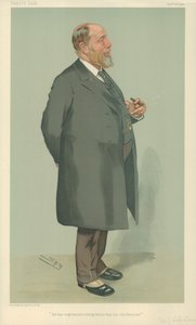 Sir John Wolfe-Barr, ele projetou nada melhor do que suas próprias fortunas, 26 de janeiro de 1905, cartoon Vanity Fair de Leslie Matthew Ward