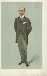 Conde de Yarborough, Brocklesby, 2 de janeiro de 1896, desenho animado da Vanity Fair de Leslie Matthew Ward
