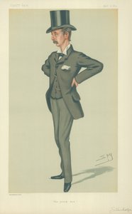 O Hon Edward Stanhope MP, O jovem, 12 de abril de 1879, cartoon Vanity Fair de Leslie Matthew Ward