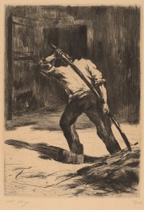 No chão do celeiro de Lesser Ury