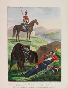 Oficial da Esquadrilha Cossaca do Mar Negro Uniformes do Exército Imperial Russo, 1837-1839.