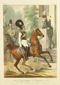 Funcionários e altos funcionários do Regimento de Guardas-Salva-vidas, c. 1830