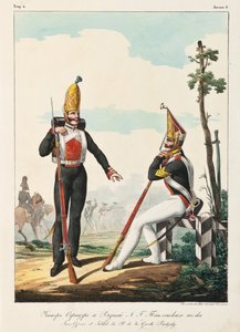 Sob Oficial e Soldado do Regimento da Guarda Pavlovsky, 1830-1840