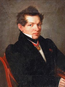 Retrato do matemático Nikolai Lobachevsky 1792-1856, 1839