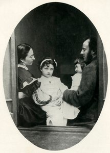 Effie Gray, John Everett Millais e suas filhas Effie e Mary, 21 de julho de 1865, 1948.