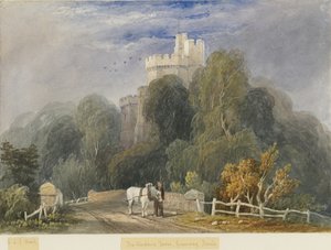 Greenway Bank - The &39;Warder&39;s Tower&39;: pintura em aquarela, sd [c1830-1840] (pintura) de Lewis John Wood