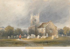 Igreja da cachoeira: pintura em aquarela, nd [c1830-1840] de Lewis John Wood