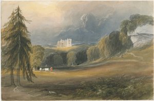 Wootton Lodge: pintura em aquarela, nd [c1830-1840] de Lewis John Wood