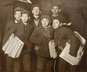 Vendedores de jornais de Lewis Wickes Hine