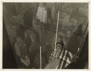 Levantando o mastro, Empire State Building, 1931 (foto de gelatina de prata)