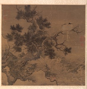 Pássaros em uma árvore acima de uma catarata, 1127-1279. de Li Di