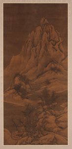 Snowscape depois de Guo Xi, dinastia Qing, 1702. de Li Yin